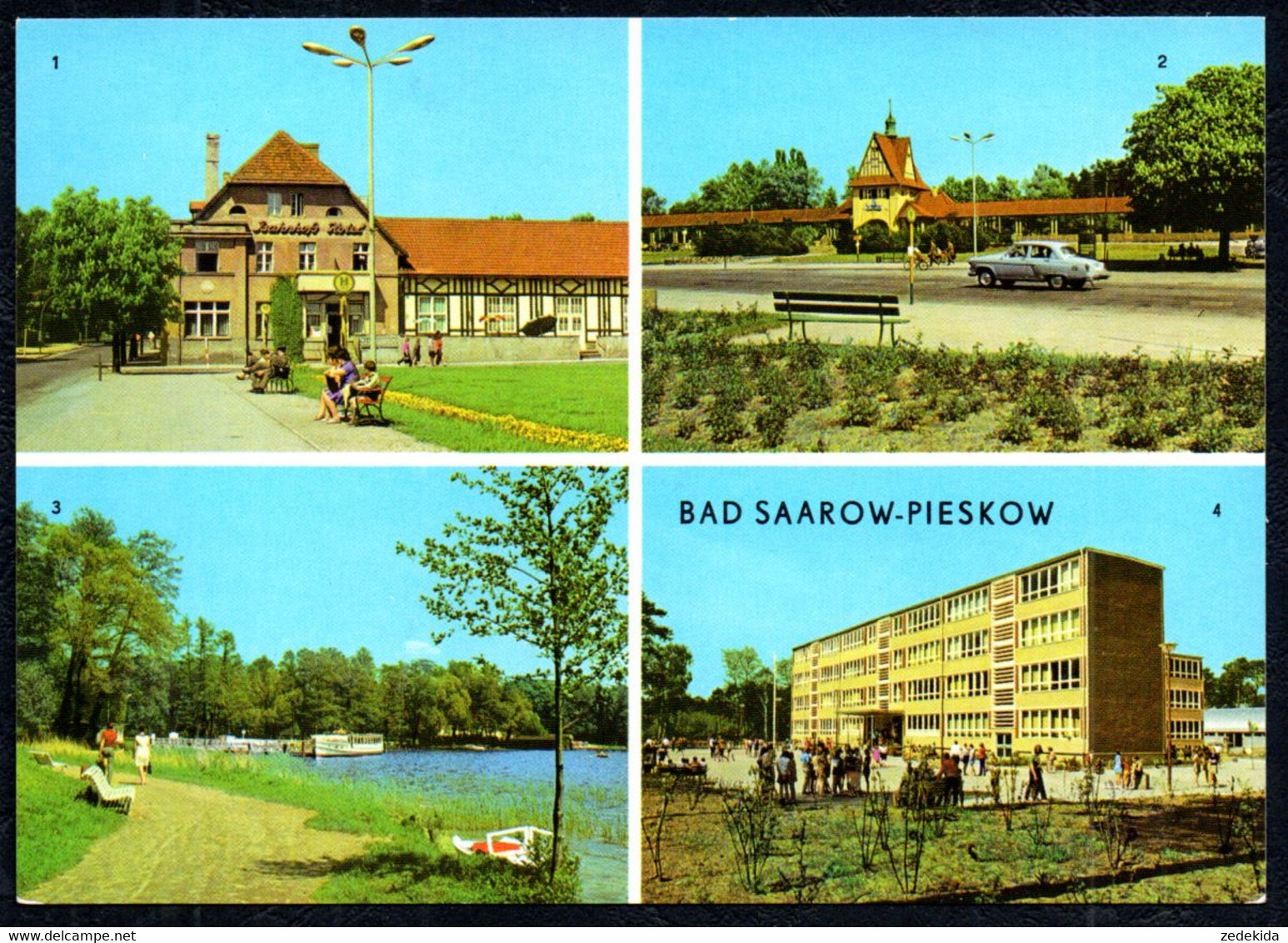 F7587 - TOP Bad Saarow Pieskow Bahnhof Schule - Verlag Bild Und Heimat Reichebach - Bad Saarow