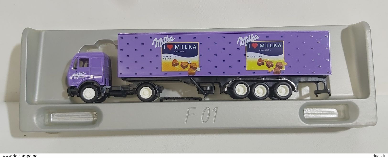 I105818 ALBEDO 1/87 - Mercedes Camion Truck Cioccolato Milka - Trucks, Buses & Construction