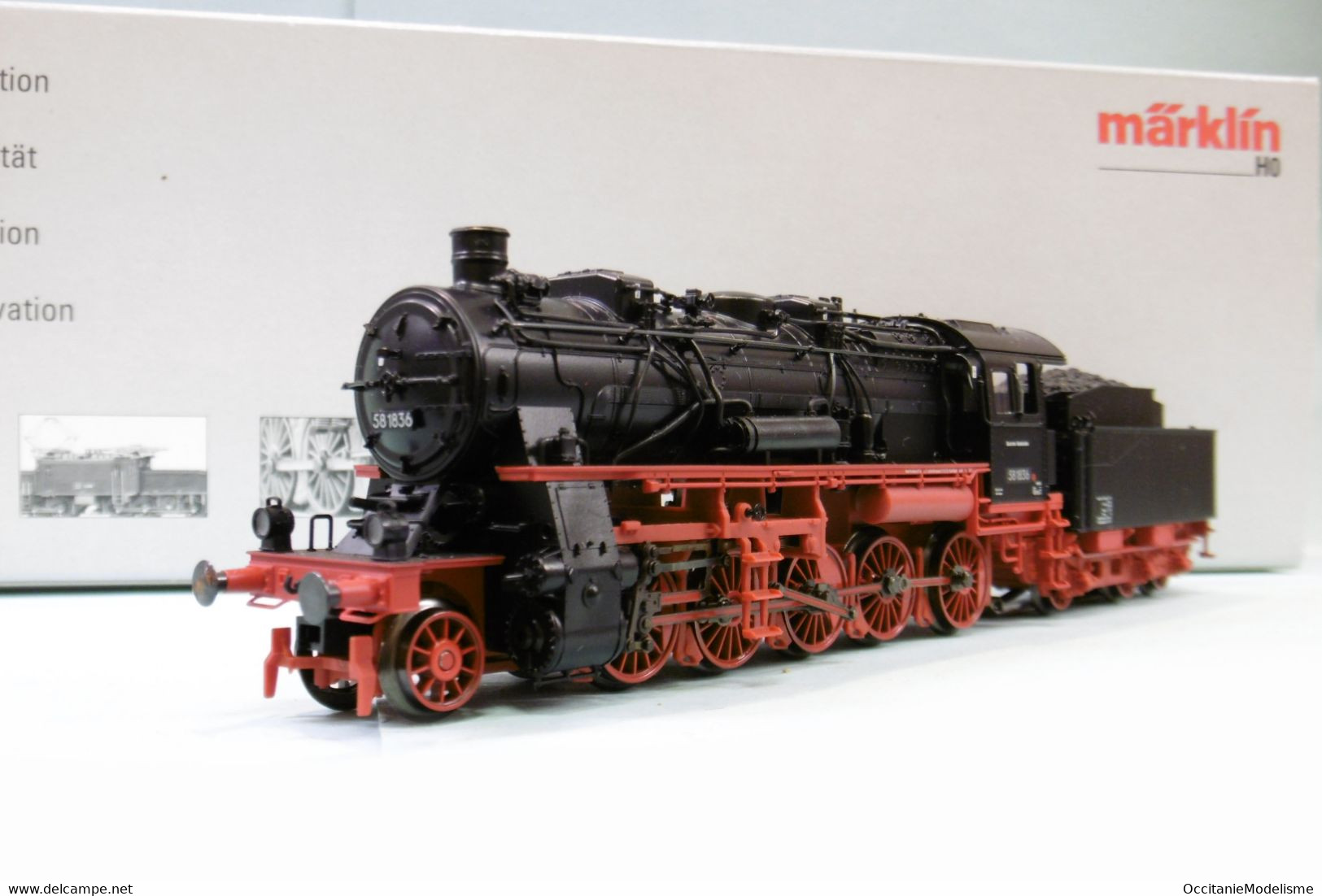 Märklin 3 rails - Locomotive vapeur BR 58 1836 ép. III Digital Sound mfx réf. 37589 BO HO 1/87