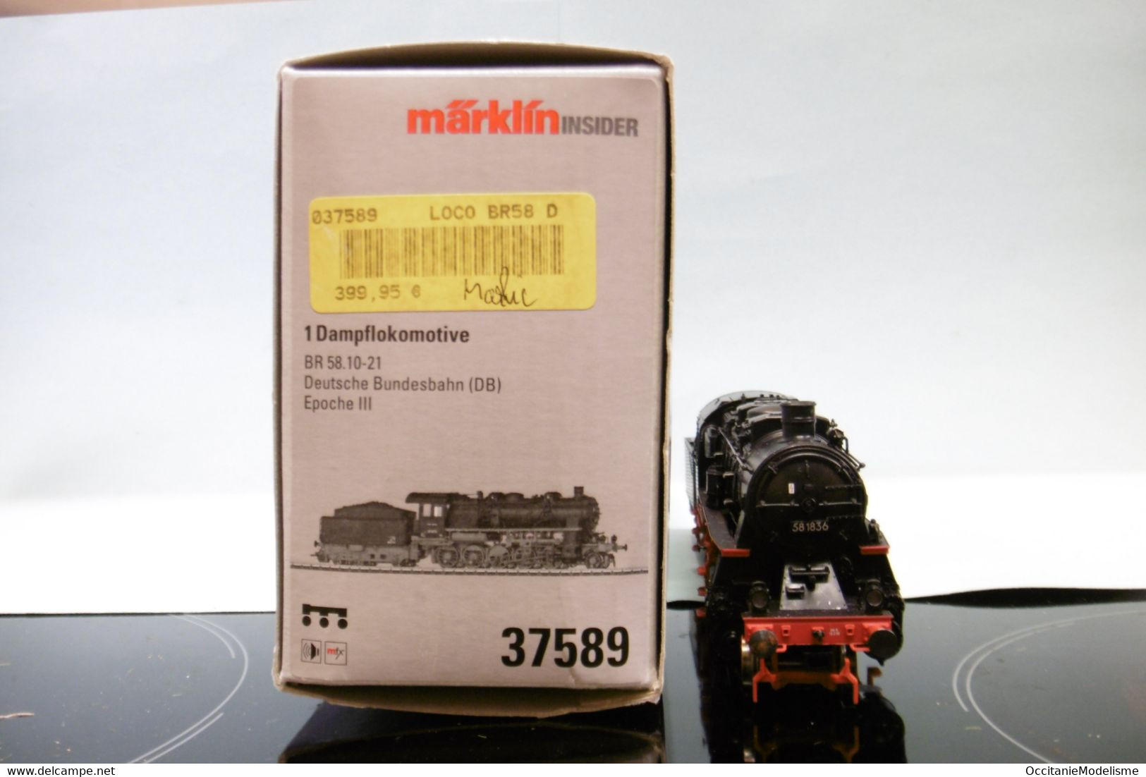 Märklin 3 rails - Locomotive vapeur BR 58 1836 ép. III Digital Sound mfx réf. 37589 BO HO 1/87