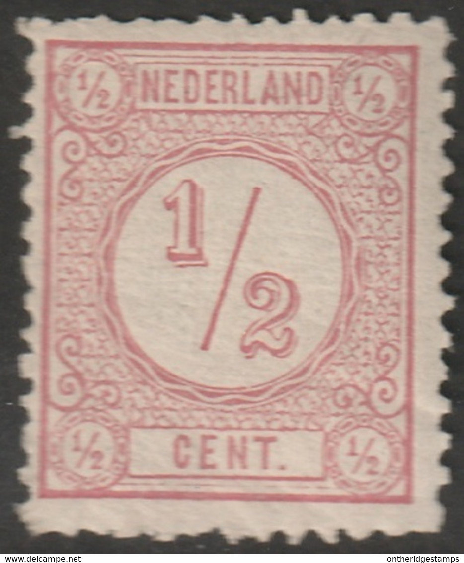 Netherlands 1878 Sc 34a NVPH 30CI MH* Perf 12.5x12 Type I - Ungebraucht