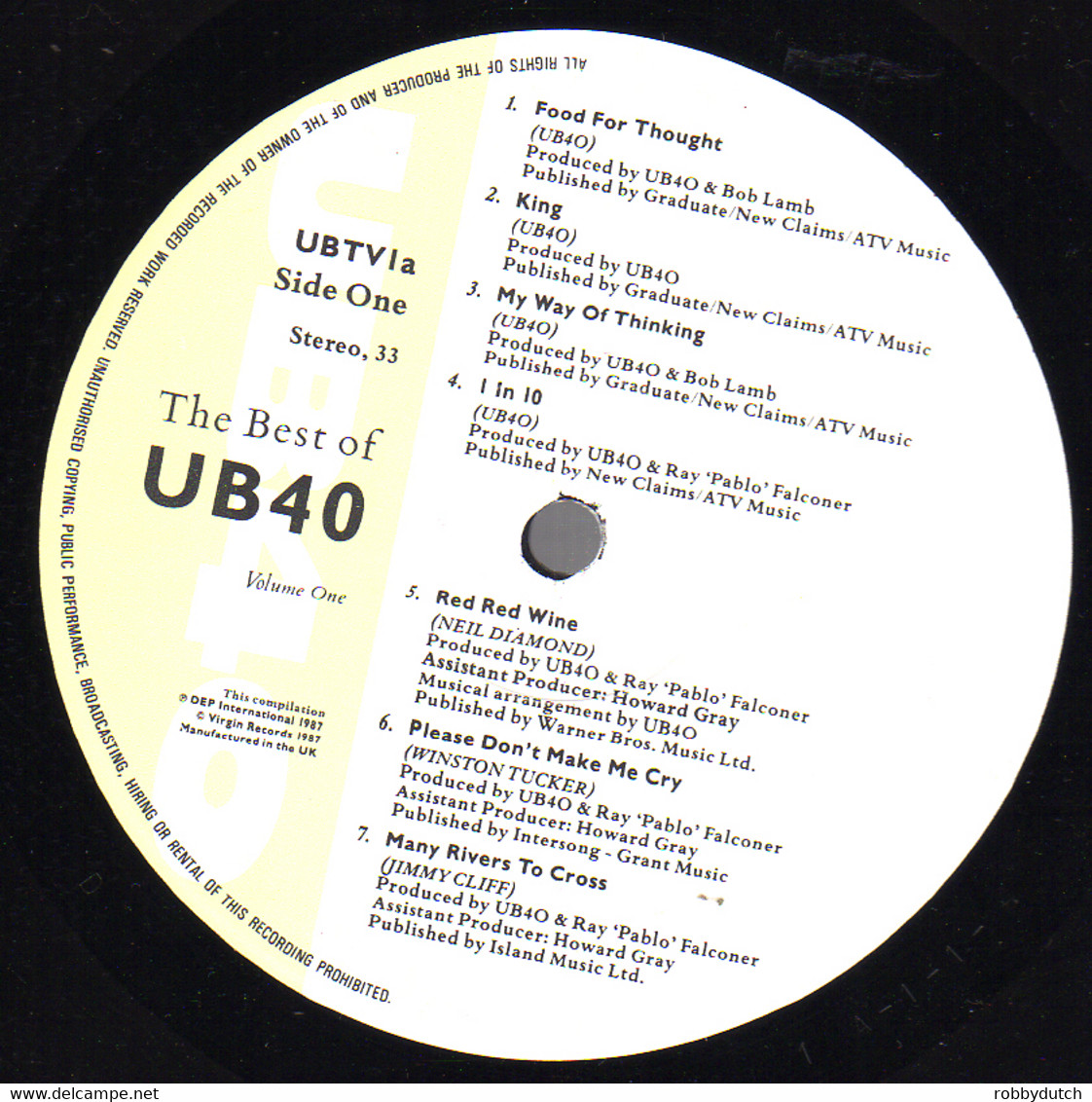 * LP * THE BEST OF UB40 Vol.1  (England 1987 EX!!)