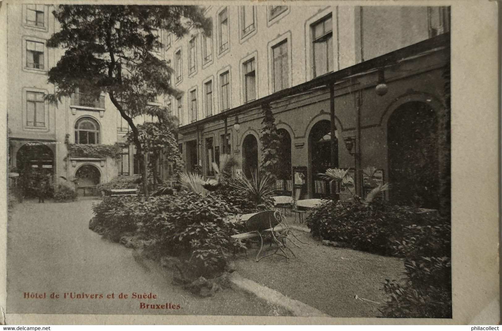 Bruxelles // Hotel De L'Univers Et De Suède - Cour 1906 - Cafés, Hôtels, Restaurants