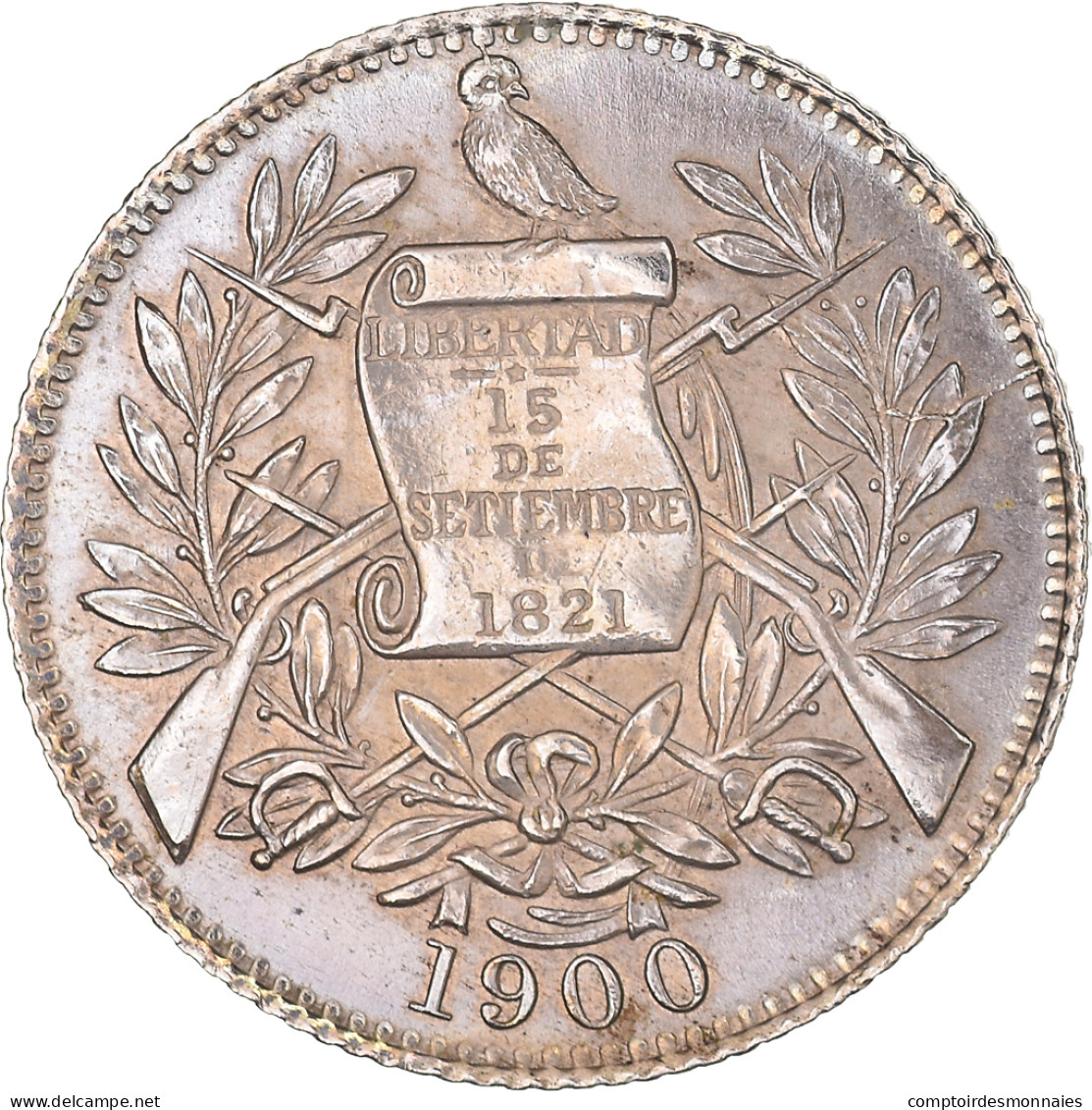 Monnaie, Guatemala, 1/2 Real, Medio, 1900, NEUF, Cupro-nickel, KM:176 - Guatemala