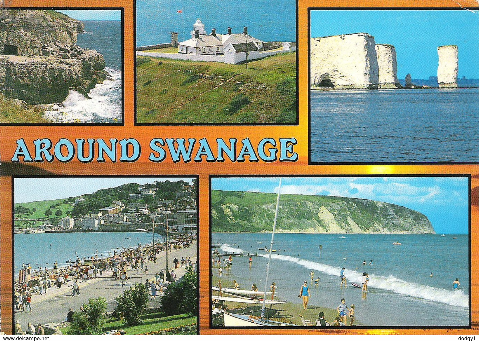 SCENES FROM AROUND SWANAGE, DORSET, ENGLAND. UNUSED POSTCARD Kg6 - Swanage