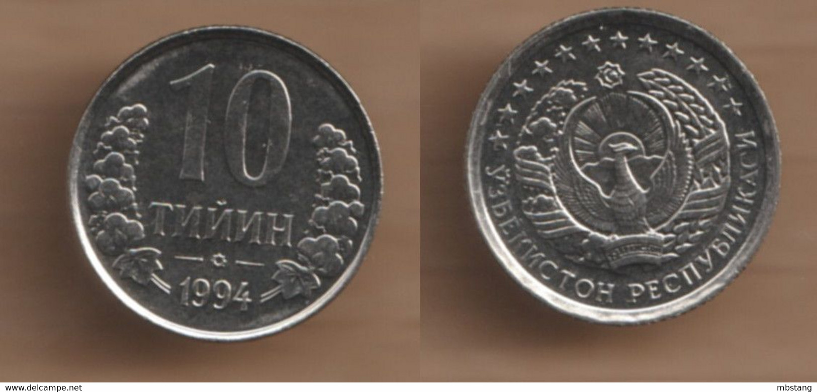 UZBEKISTAN 10 Tiyin 1994 Nickel Clad Steel • 2.85 G • ⌀ 18.7 Mm KM# 4, Schön# 4 - Usbekistan