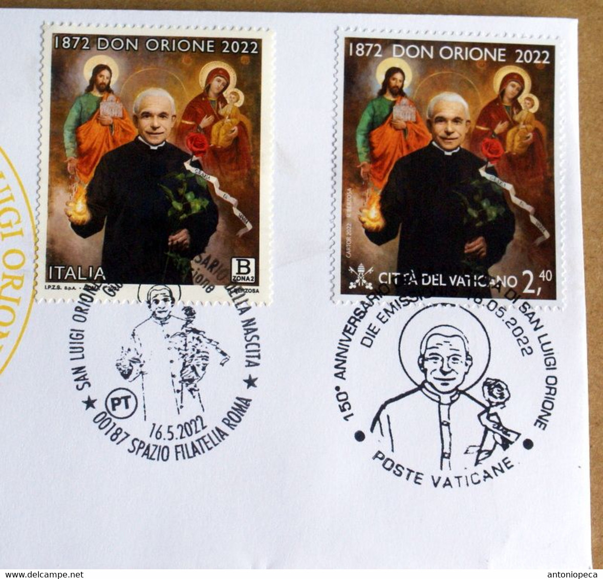 VATICAN 2022, 150 ANNIV. MORTE DON ORIONE FDC JOINT - Ungebraucht