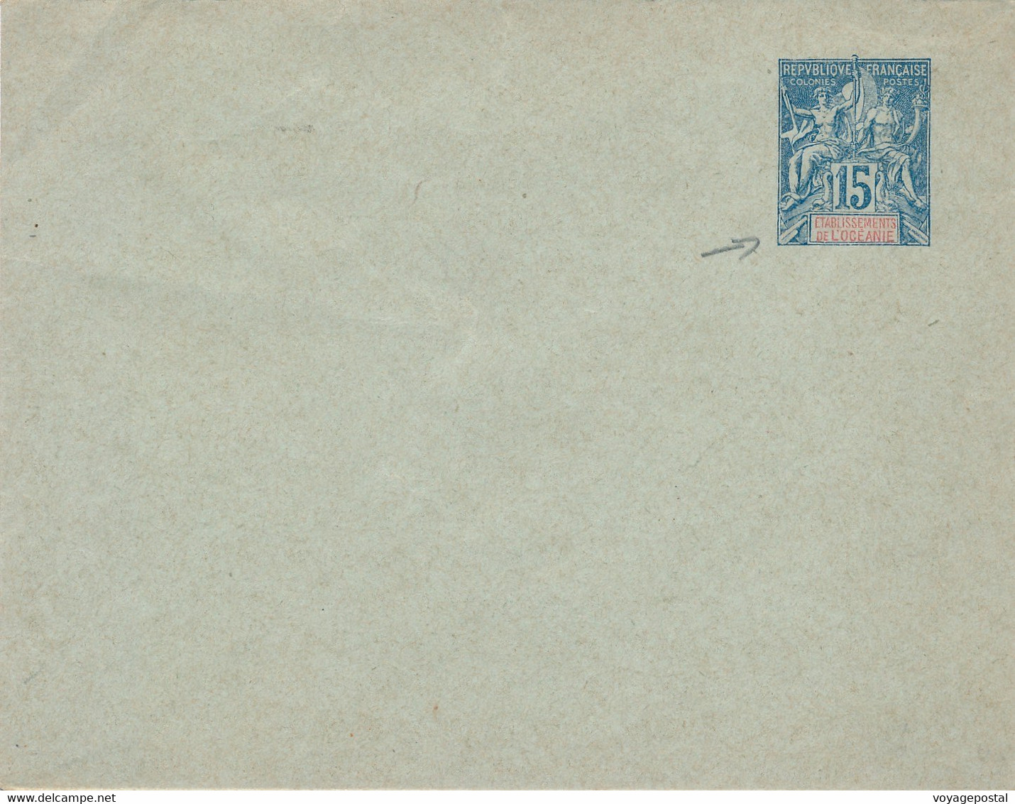 ENTIER POSTAL NEUF 15C ETABLISSEMENT DE L'OCÉANIE COVER OCEANIA - Briefe U. Dokumente