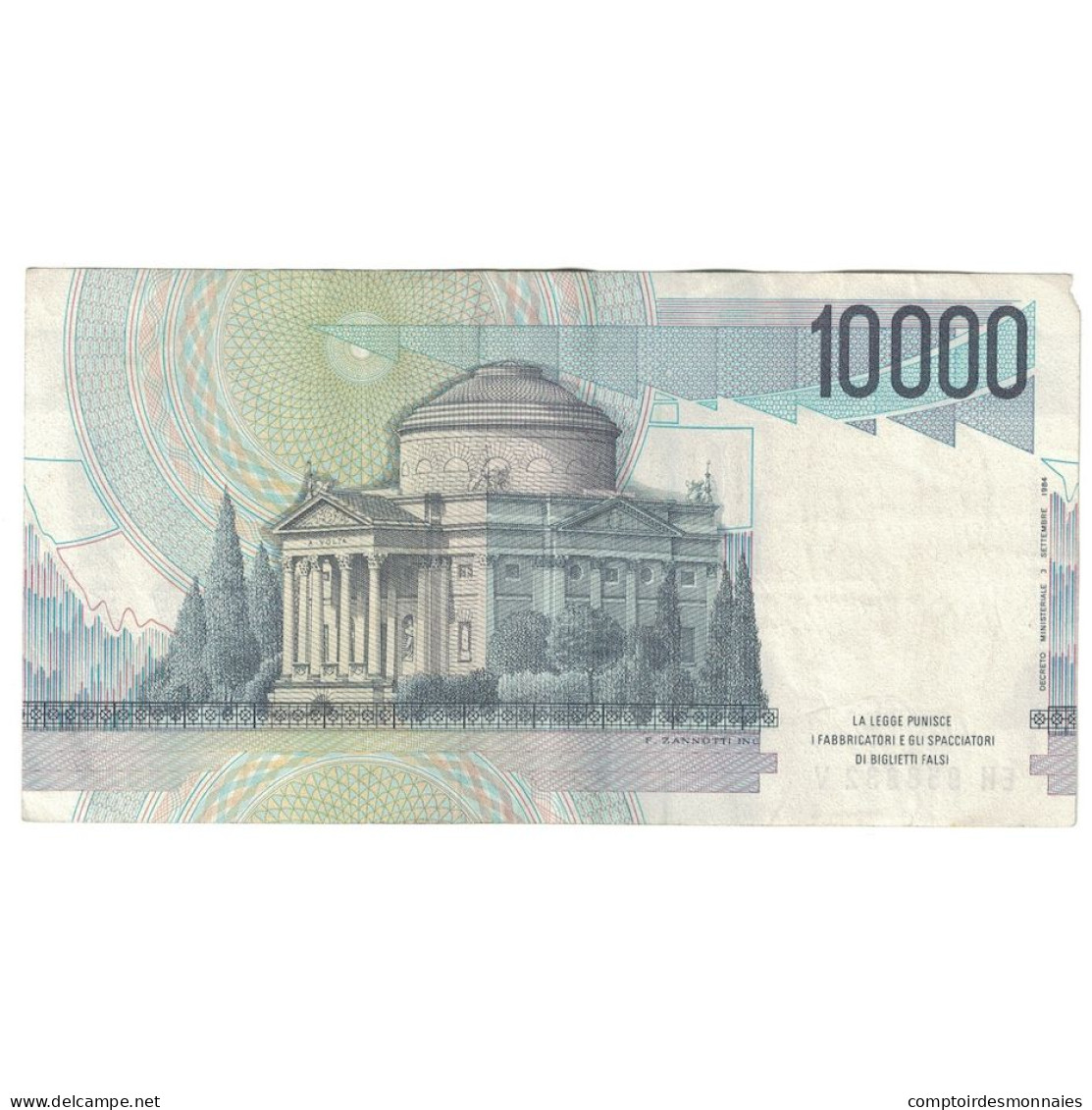 Billet, Italie, 10,000 Lire, 1984, 1984-09-03, KM:112d, TTB - 10.000 Lire