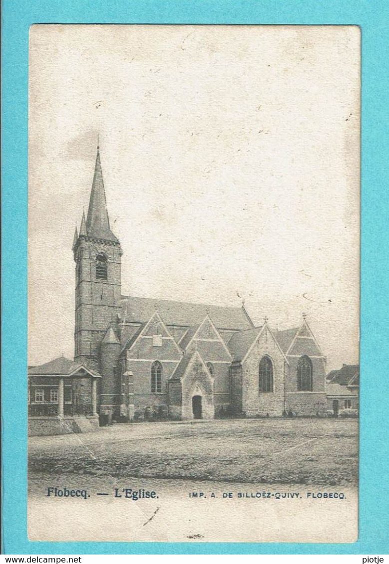 * Flobecq - Vloesberg (Hainaut - La Wallonie) * (Imp. A. De Billoez - Quivy) L'église, Kerk, Church, Kirche, Old - Flobecq - Vloesberg