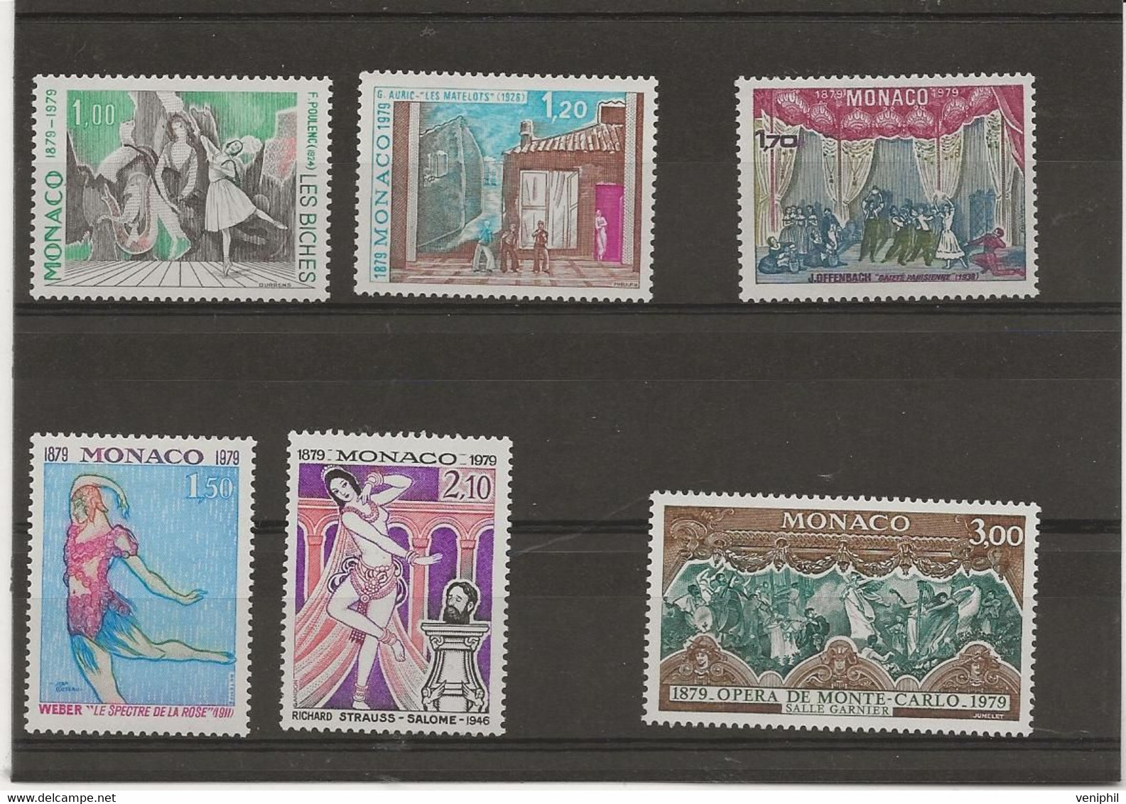 MONACO - TIMBRES N° 1190 A 1195 - NEUF X - ANNEE 1979 - Ongebruikt