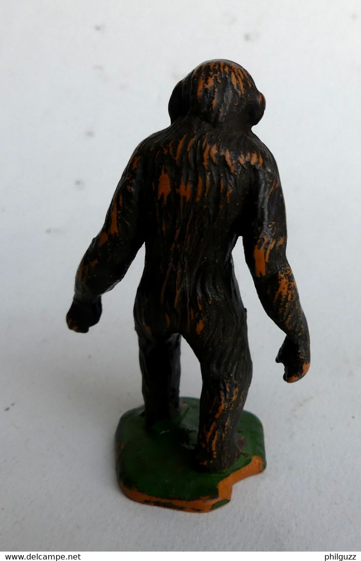 Figurine STARLUX  1953 - ANIMAUX - Singe GORILLE 715 ZOO Pas Clairet Elastolin Ougen Jim Cyrnos (3) - Other & Unclassified