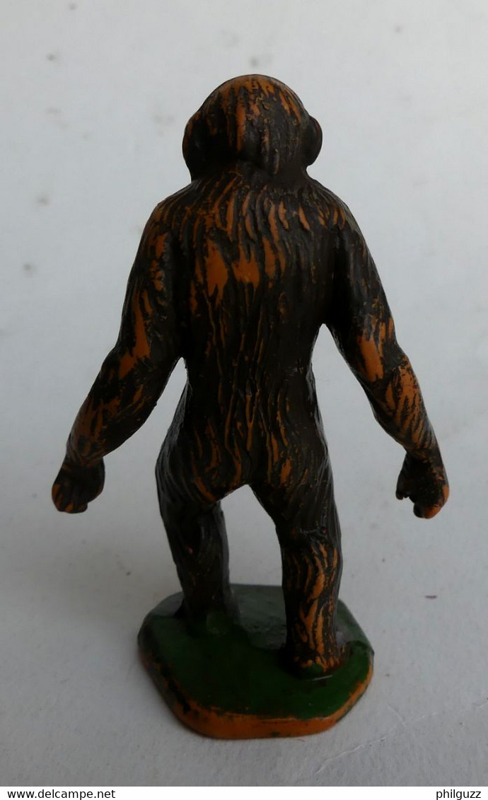 Figurine STARLUX  1953 - ANIMAUX - Singe GORILLE 715 ZOO Pas Clairet Elastolin Ougen Jim Cyrnos (4) - Other & Unclassified