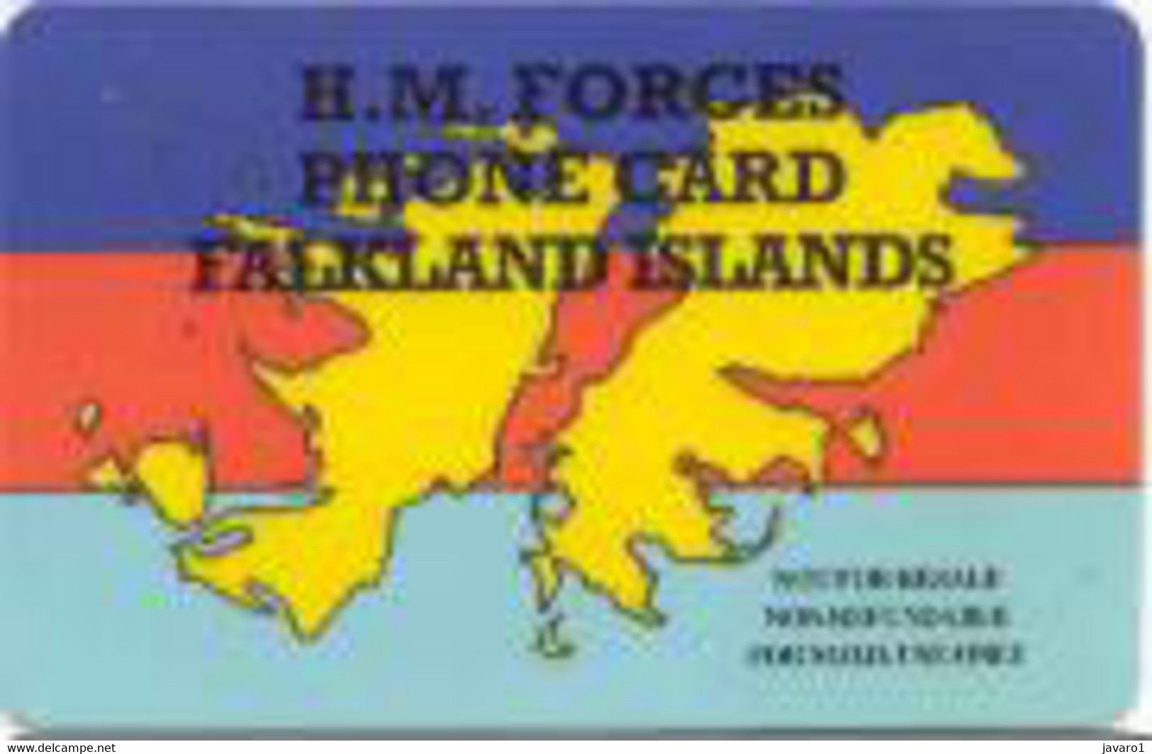 FALKLANDS : FLK01 20min H.M. FORCES FALKLAND ISLANDS (no Logos) SATELLITE CARD USED Exp: 3 MONTHS - Falkland Islands