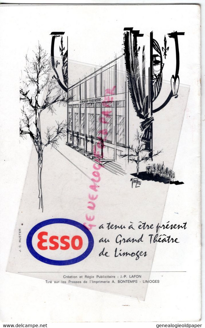 87- LIMOGES -PROGRAMME GRAND THEATRE-PORTELLI-10 DECEMBRE 1965-GALA DES ETOILES- ADAMO-ISABELLE AUBRET-GUY MARCHAND