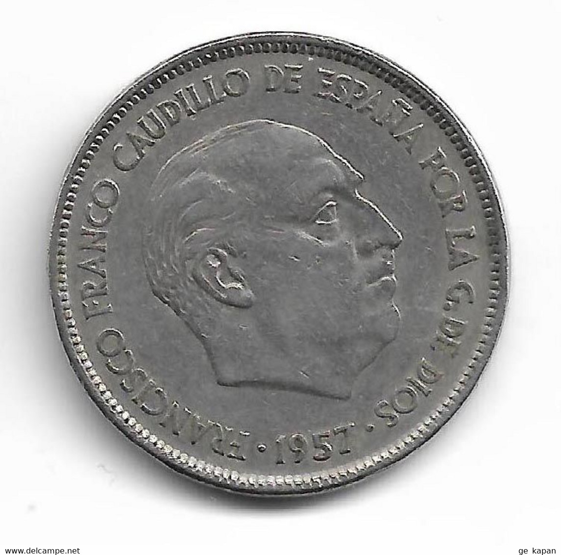 SPAIN 25 Pesetas 1957(75) Circulated Coin KM#787 - 25 Pesetas