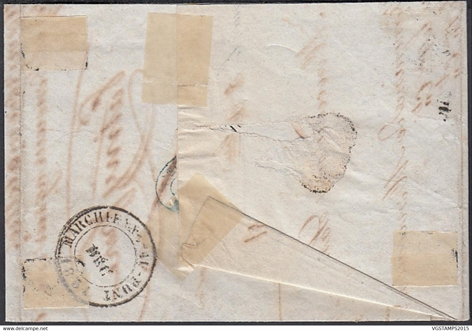 Belgique 1851 - Lettre . Cob Nr.: 6. Non Dentelé   ....(DD) DC-10876 - 1849-1865 Médaillons (Autres)