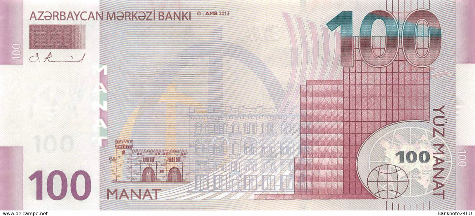 Azerbaijan 100 Manat 2013 Unc Pn 36a - Azerbeidzjan
