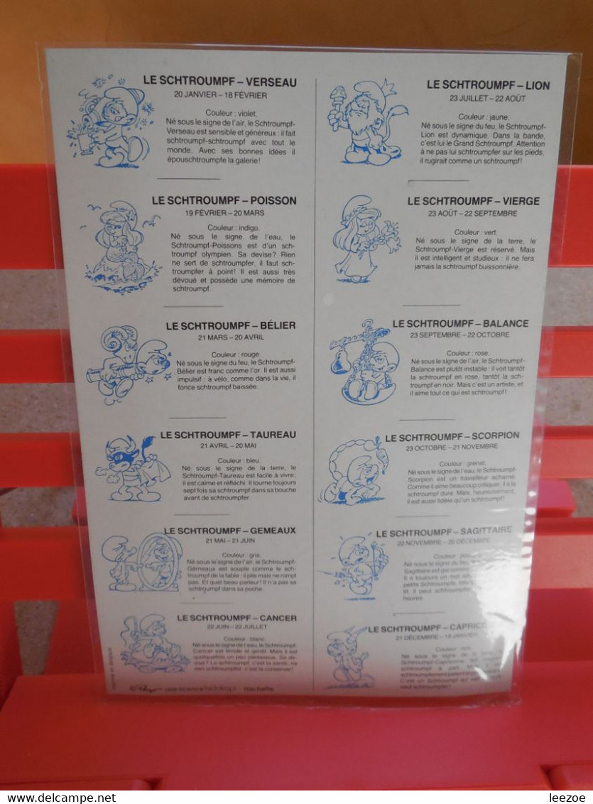 Smurfs, Schtroumpfs, Autocollants Stickers : Mon Signe Schtroumpfs, Signe Astro Balance..RARE...COLONNE122 - Autocollants