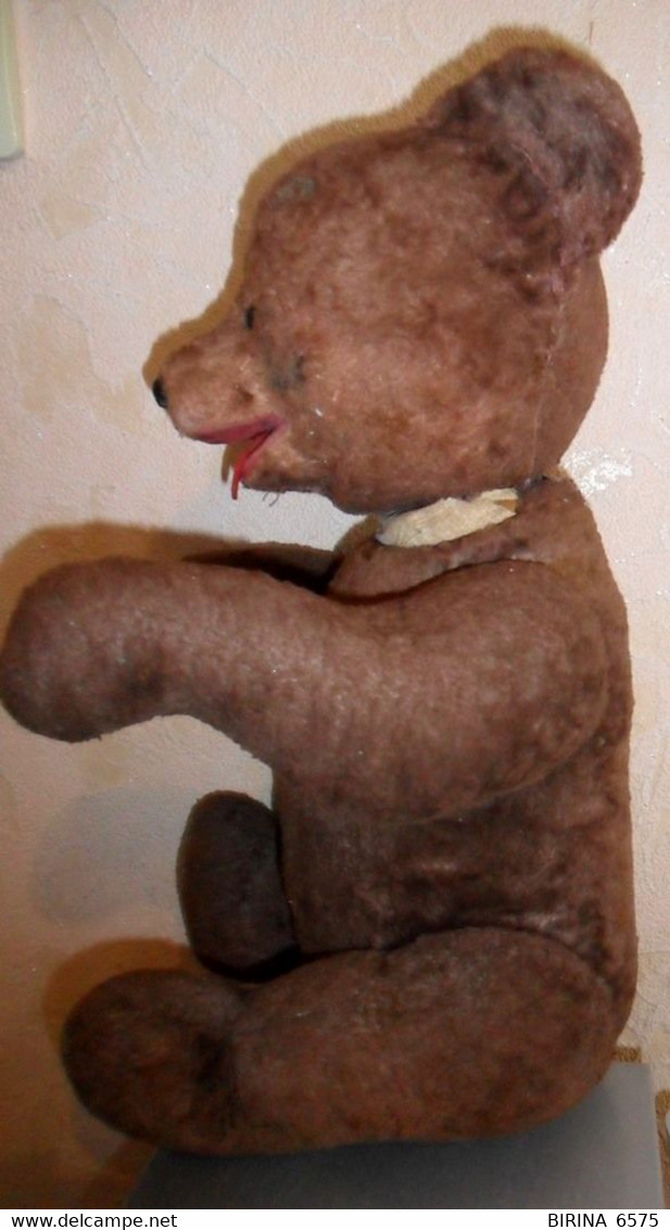 Bear. Bear. PLUSH. USSR. 1940-1950, 44-45 Cm. DISCS. - 3-87-i - Peluches