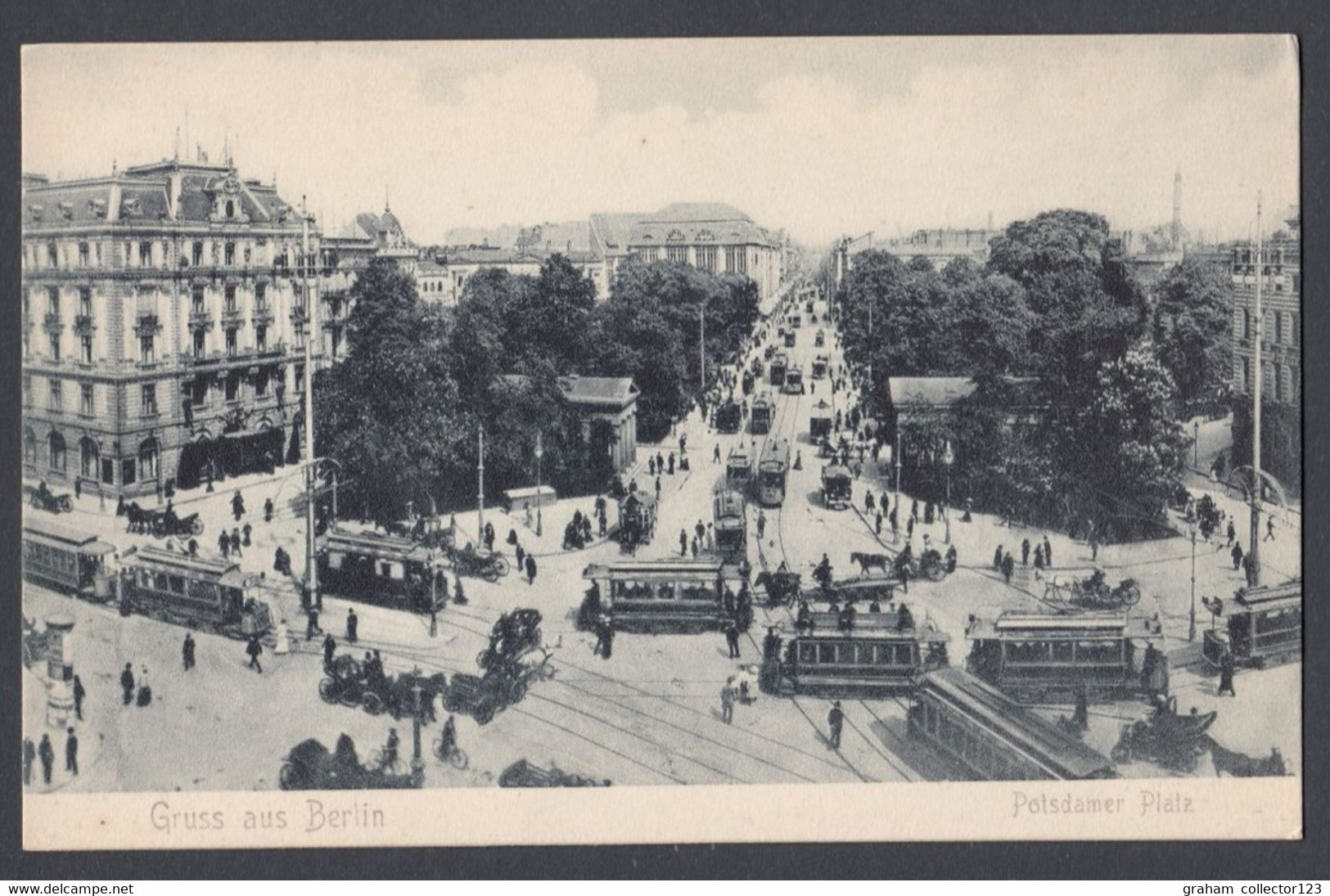 Vintage Printed Postcard Postale Carte Postkarte Gruss Aus Berlin Potsdamer Platz German Germany Deutsche - Schöneberg