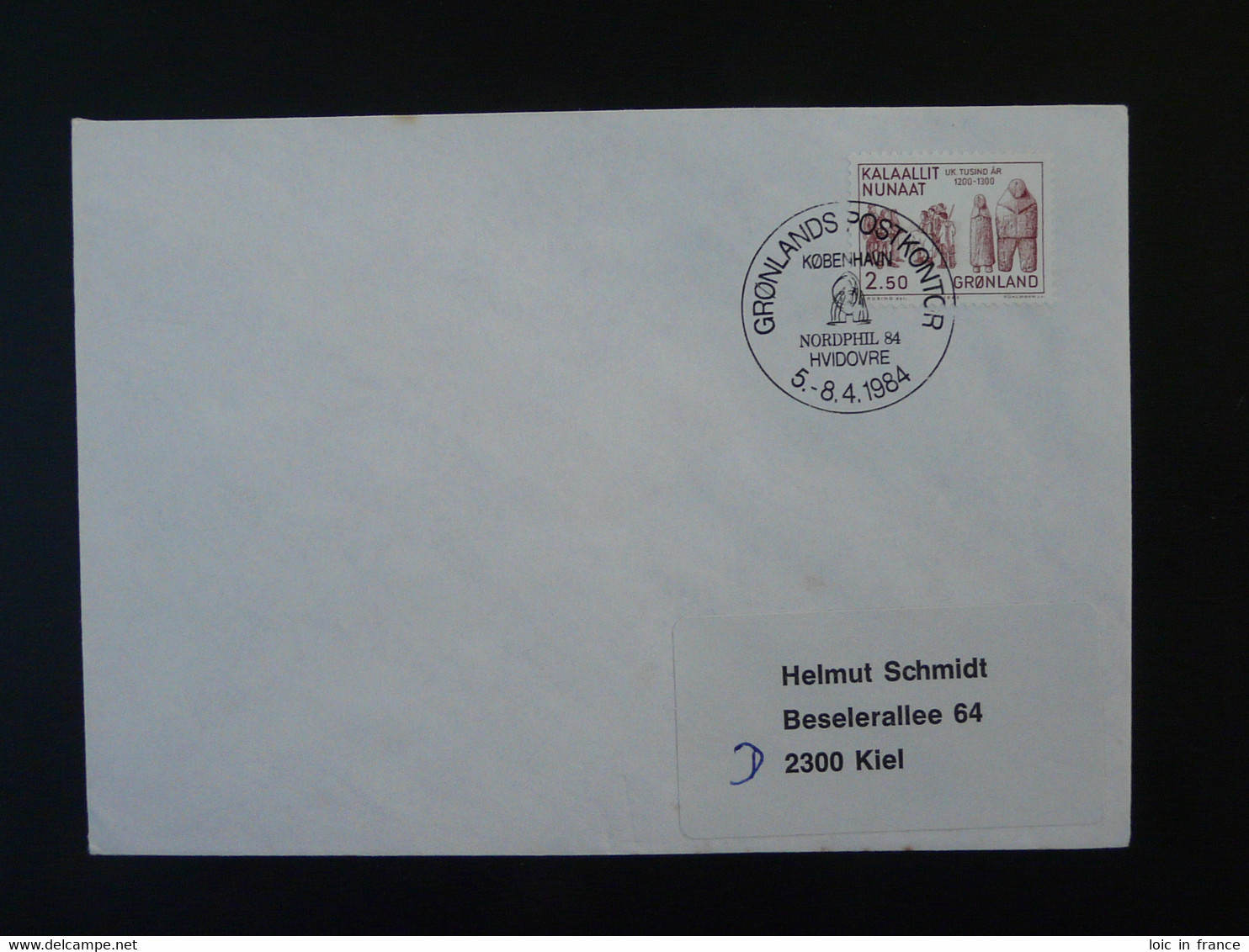 Lettre Cover Obliteration Postmark Nordphil 1984 Groenland Greenland (ex 5) - Storia Postale