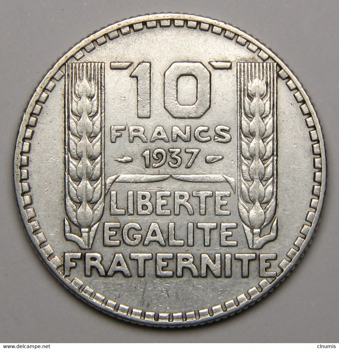 RARE : 10 Francs Turin, 1937, Argent - III° République - 10 Francs