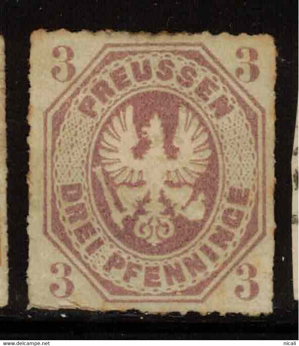 PRUSSIA 1861 3 Pf Bistre-brown SG 24 MNG #ZZGP62 - Ungebraucht