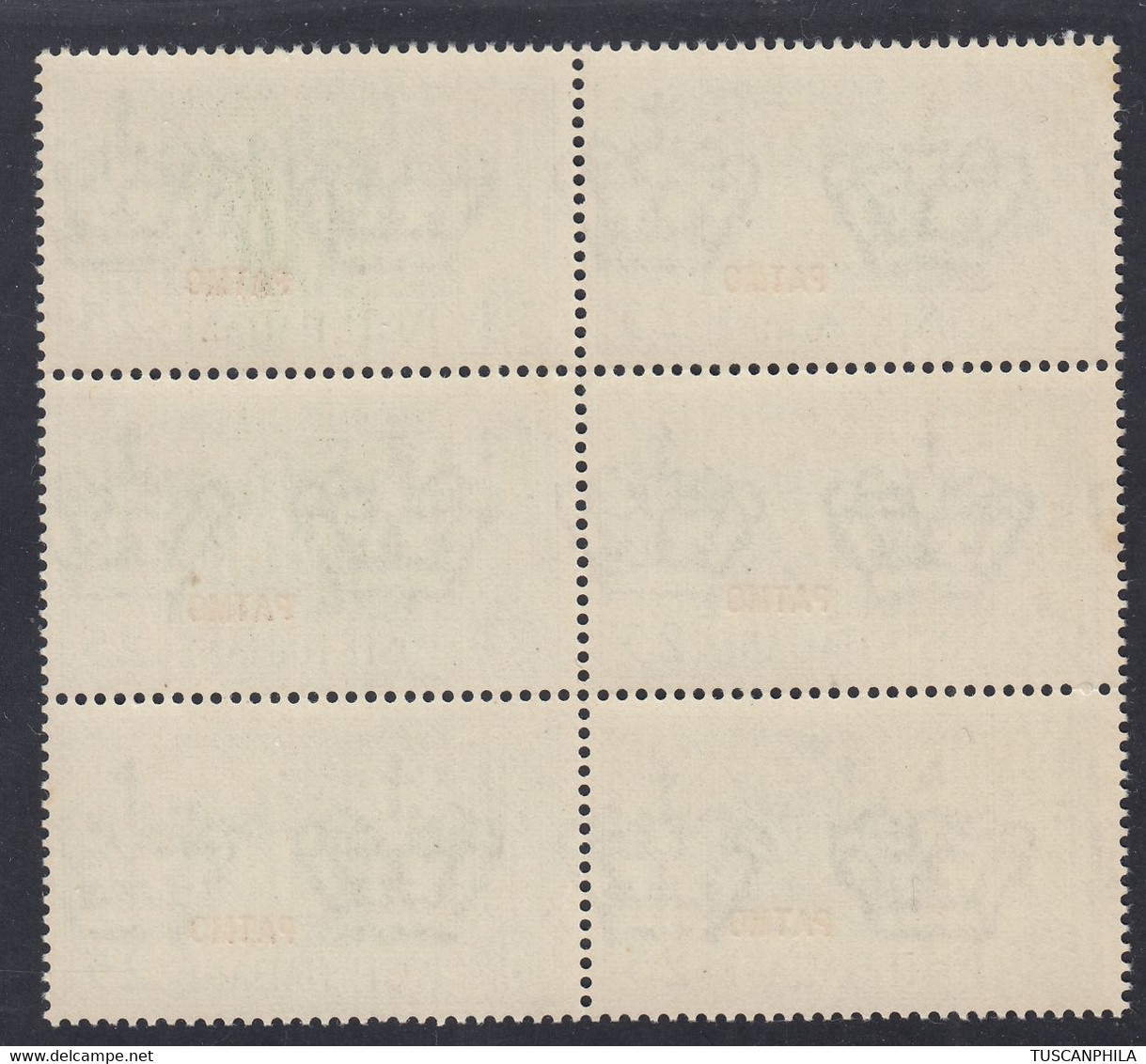 1932 Blocco Di 6 Valori Sass. 19 MNH** Cv 420 - Egée (Patmo)