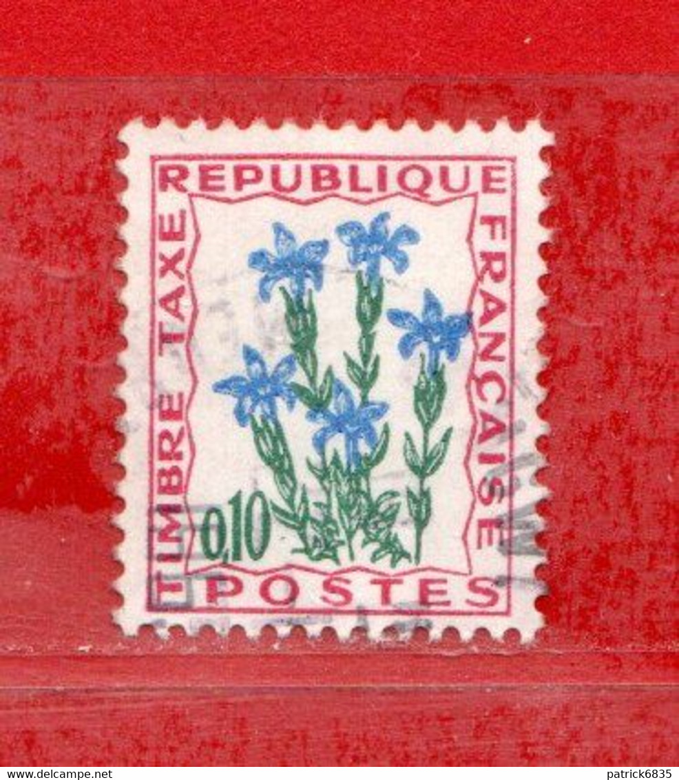 FRANCE °-1964-71 - TAXE - FLEURS -Yvert. 96  Oblitéré . - 1960-.... Gebraucht