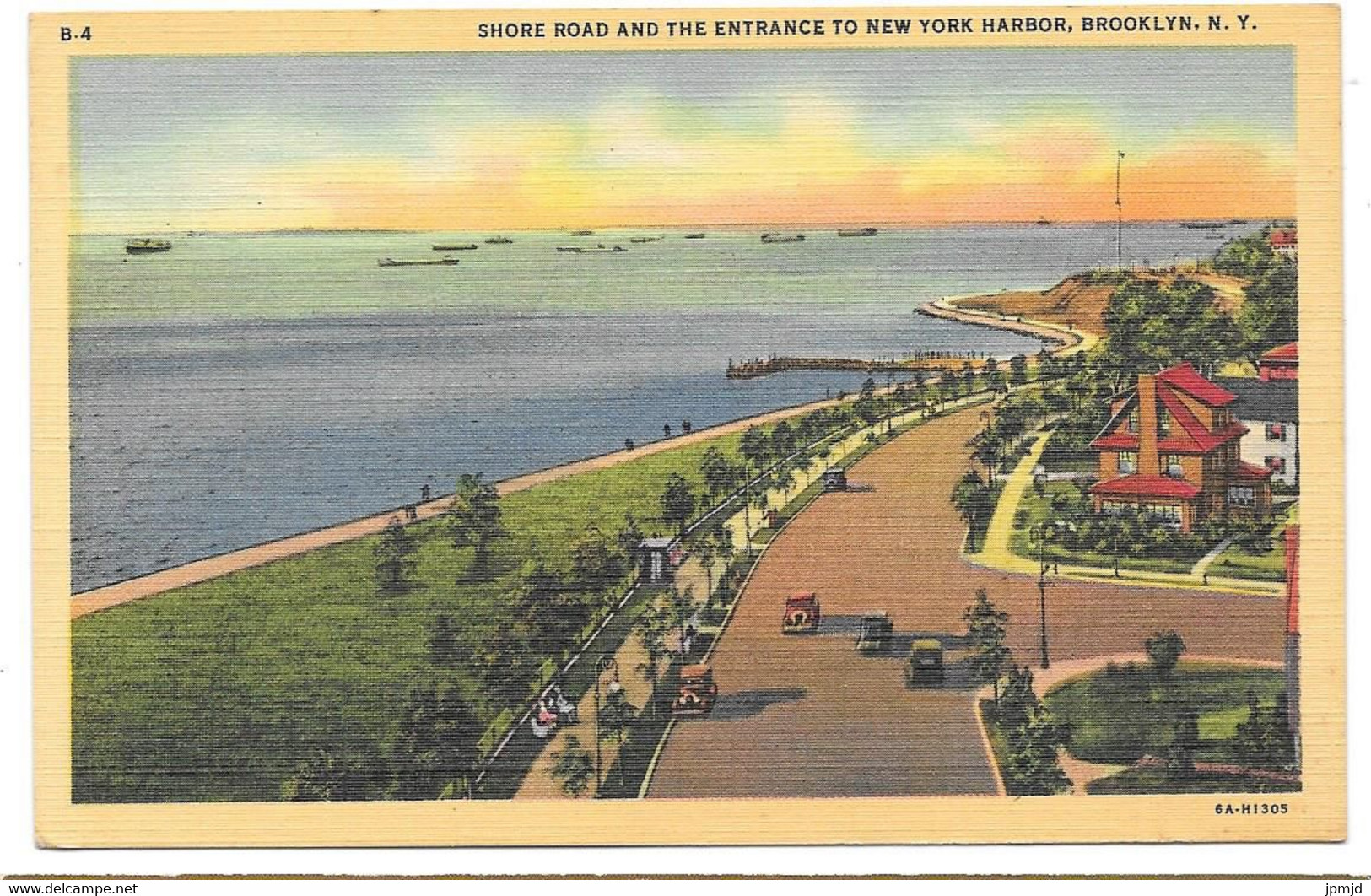 SHORE ROAD AND THE ENTRANCE TO NEW YORK HARBOR, BROOKLYN - No. B.4 - 6A-H1305 - Brooklyn