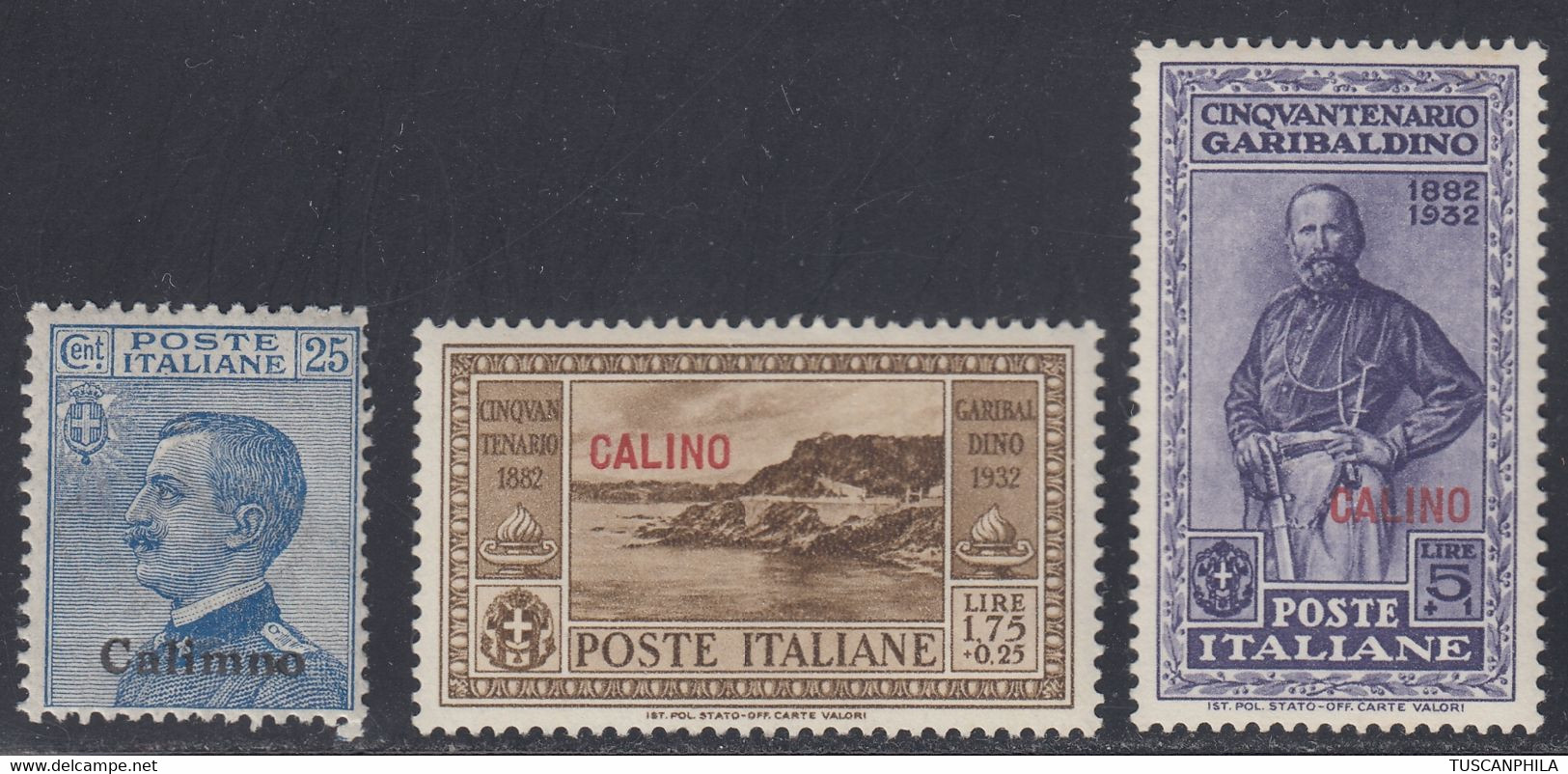 1912-1932 3 Valori Sass. 5-24-26 MH* Cv 124 - Aegean (Calino)