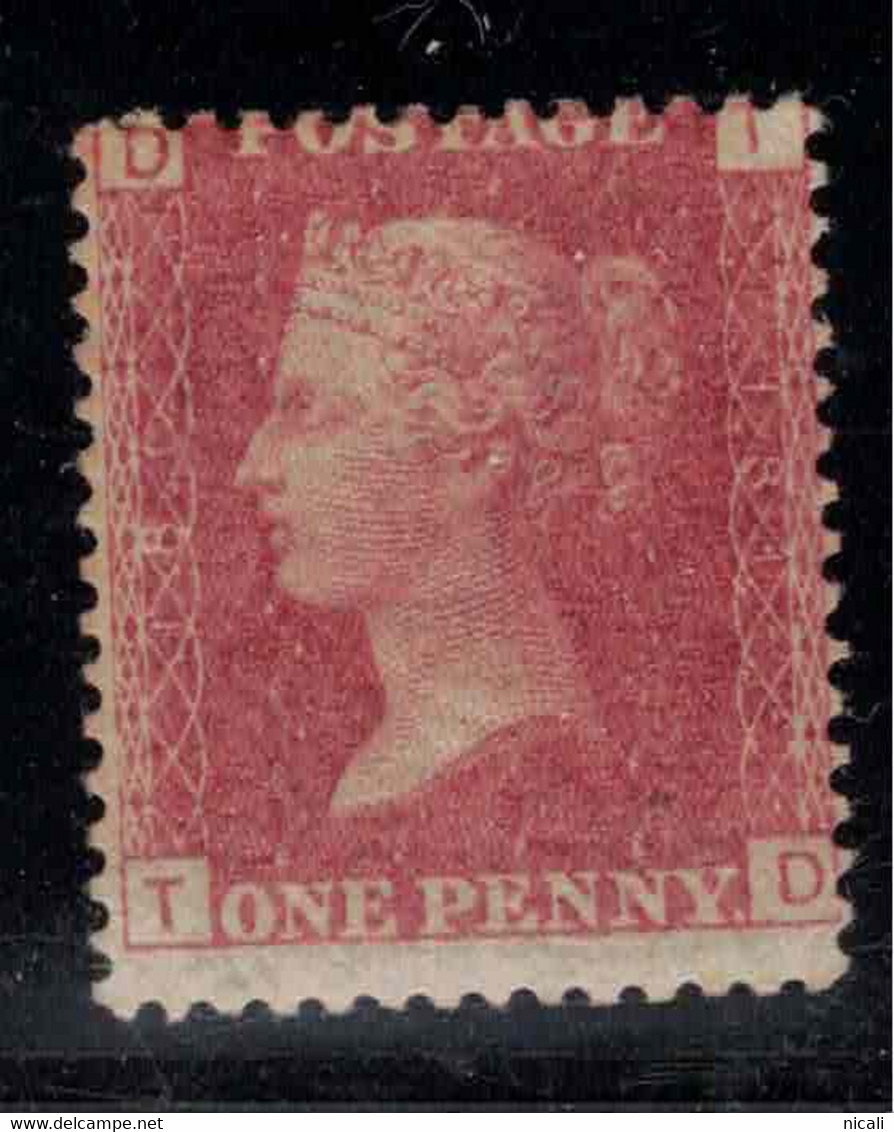 GB 1864 1d Red Plate 181 SG 48 HM #BWD7 - Neufs