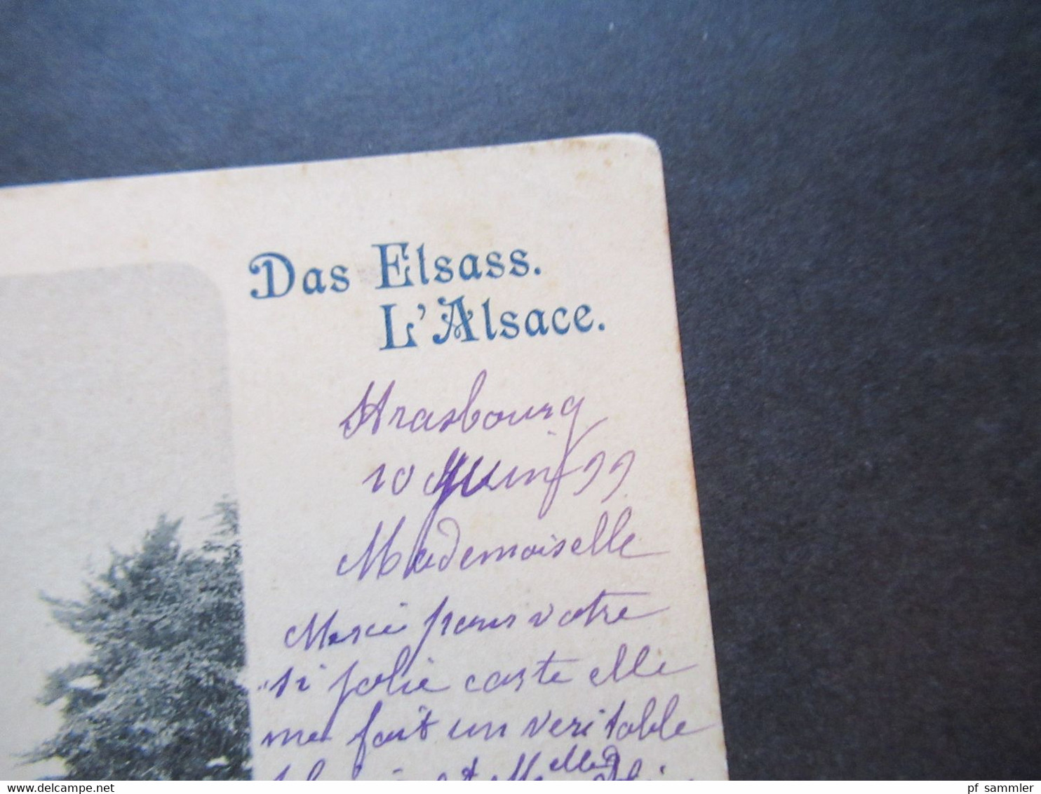 AK Elsass 1899 Das Elsass L'Alsace Klosterruine Truttenhausen Nach Clermont Und Dann Weitergeleitet / 3 Franz. Stempel - Elsass
