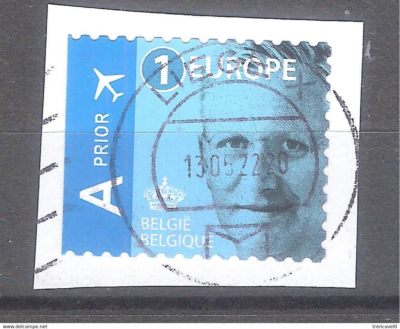 Belgica 2022 -  Belgique  1 Sello Usado Con Fragmento-Tarifa Europa Rey Philippe - Used Stamps