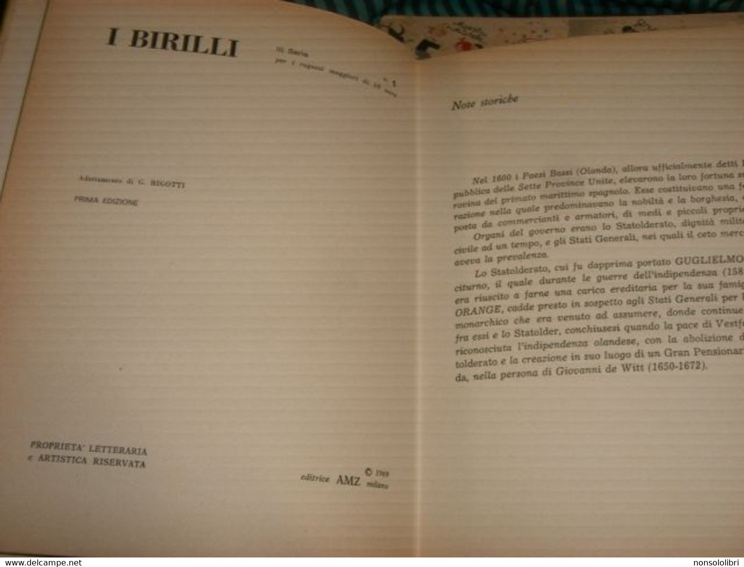 LIBRO" IL TULIPANO NERO " DUMAS 1969 SERIE I BIRILLI III SERIE N.1 - Teenagers & Kids