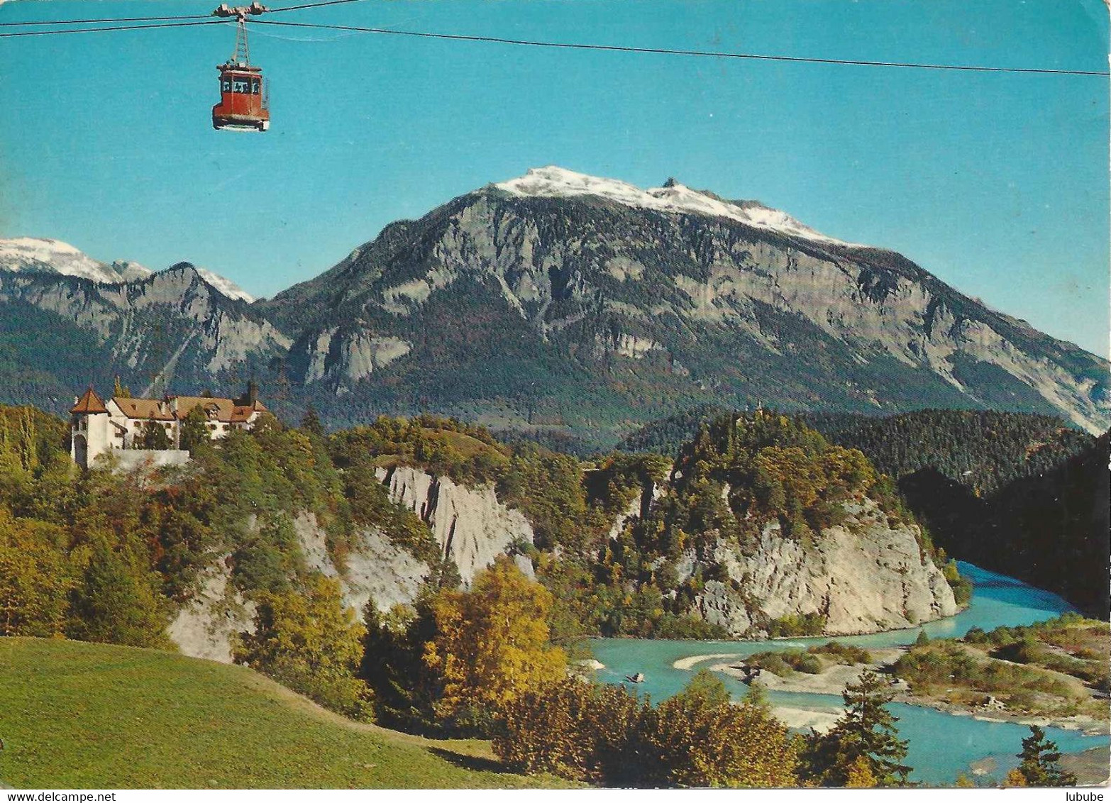 Schloss Rhäzüns Mit Schwebebahn Nach Feldis Und Calanda         Ca. 1970 - Feldis/Veulden