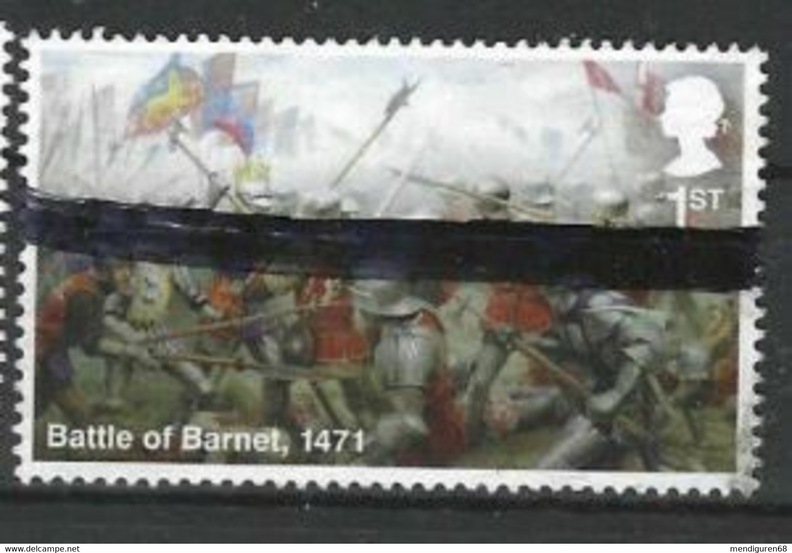 GROSSBRITANNIEN GRANDE BRETAGNE GB 2021 THE WARS OF THE ROSES: Battle Of BARNE 1471 USED SG 451 MI 4761 YT 5175 SC 4101 - Usati