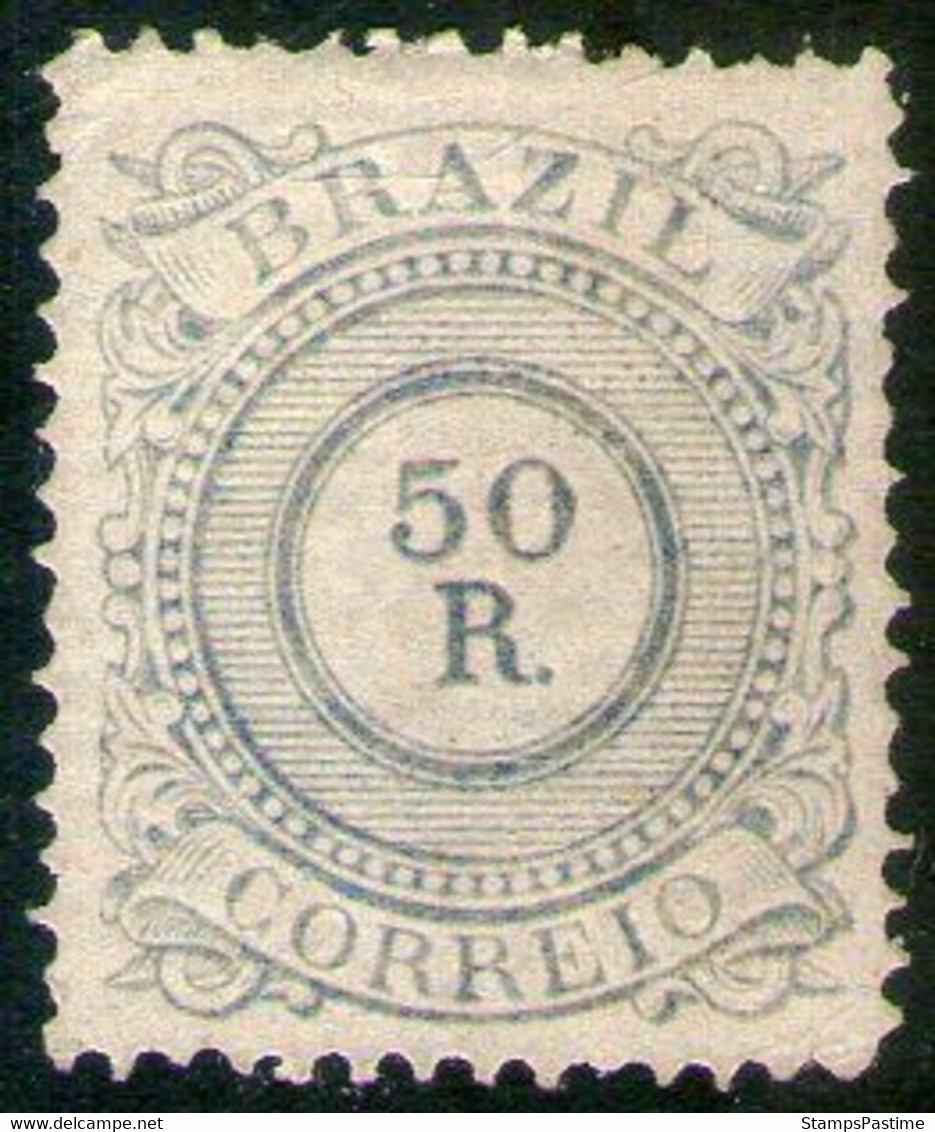 BRASIL – BRAZIL Sello Nuevo Sin Goma CIFRA X 50 Reis Años 1884-88 – Valorizado En Catálogo € 32,50 - Ungebraucht