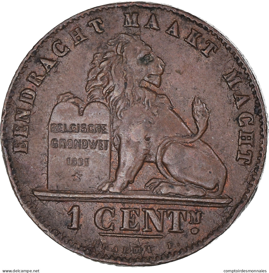 Belgique, Leopold II, Centime, 1902, Bruxelles, TTB, Cuivre, KM:34.1 - 1 Centime