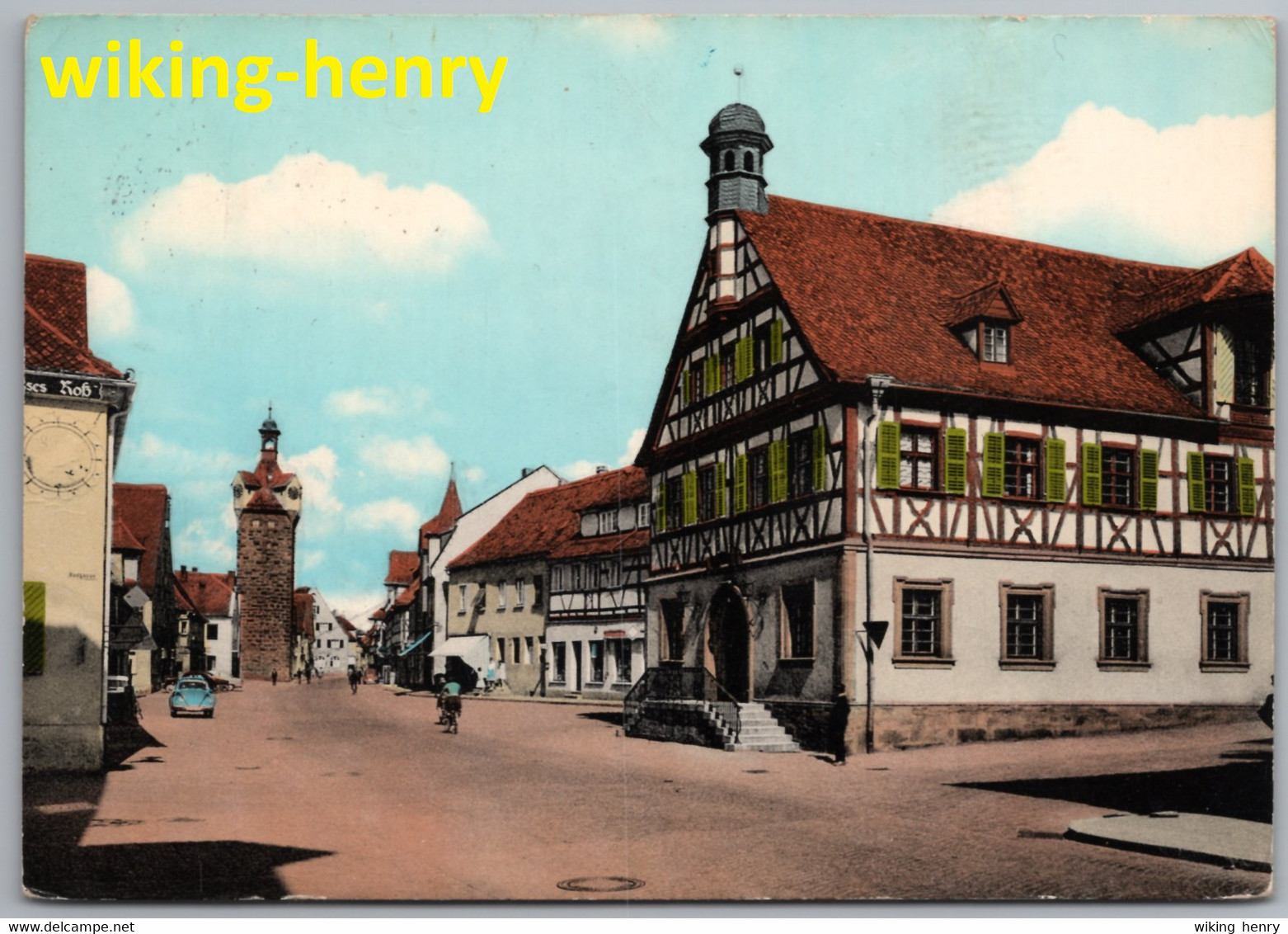 Herzogenaurach - Rathaus Blick Zum Türmersturm 1   Mit VW Käfer - Herzogenaurach