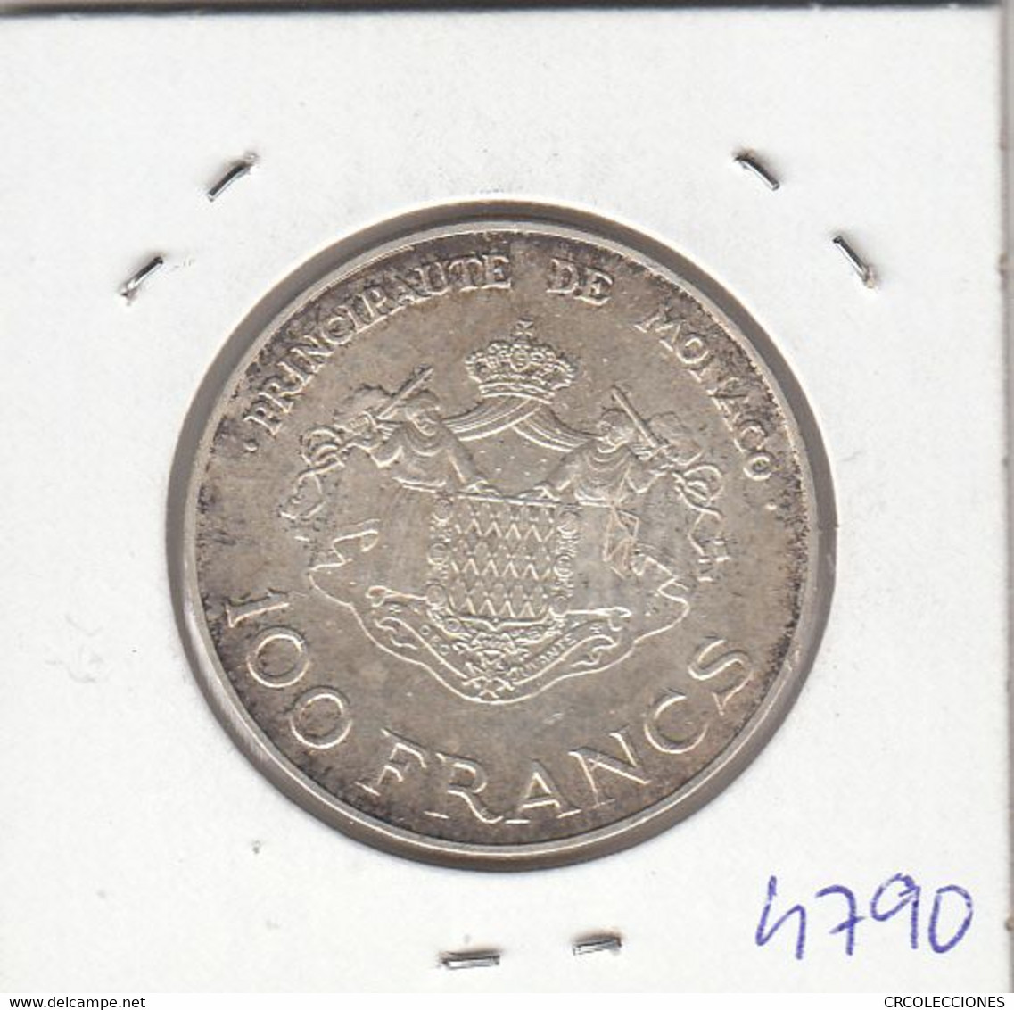 E4790 MONEDA MONACO 100 FRANCOS 1982 PLATA EBC 40 - Sonstige & Ohne Zuordnung