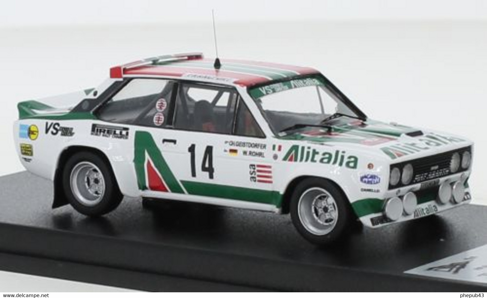 Fiat 131 Abarth - Alitalia - Walter Röhrl/C. Geistdörfer - Rallye Monte-Carlo 1979 #14 - Troféu - Trofeu