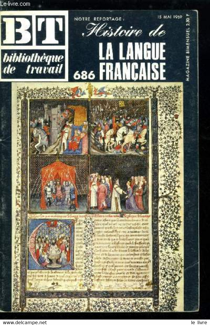 BIBLIOTHEQUE DE TRAVAIL N° 686 - Histoire De La Langue Française, D'ou Vient La Langue Française, La Langue Des Gaulois, - Atlas