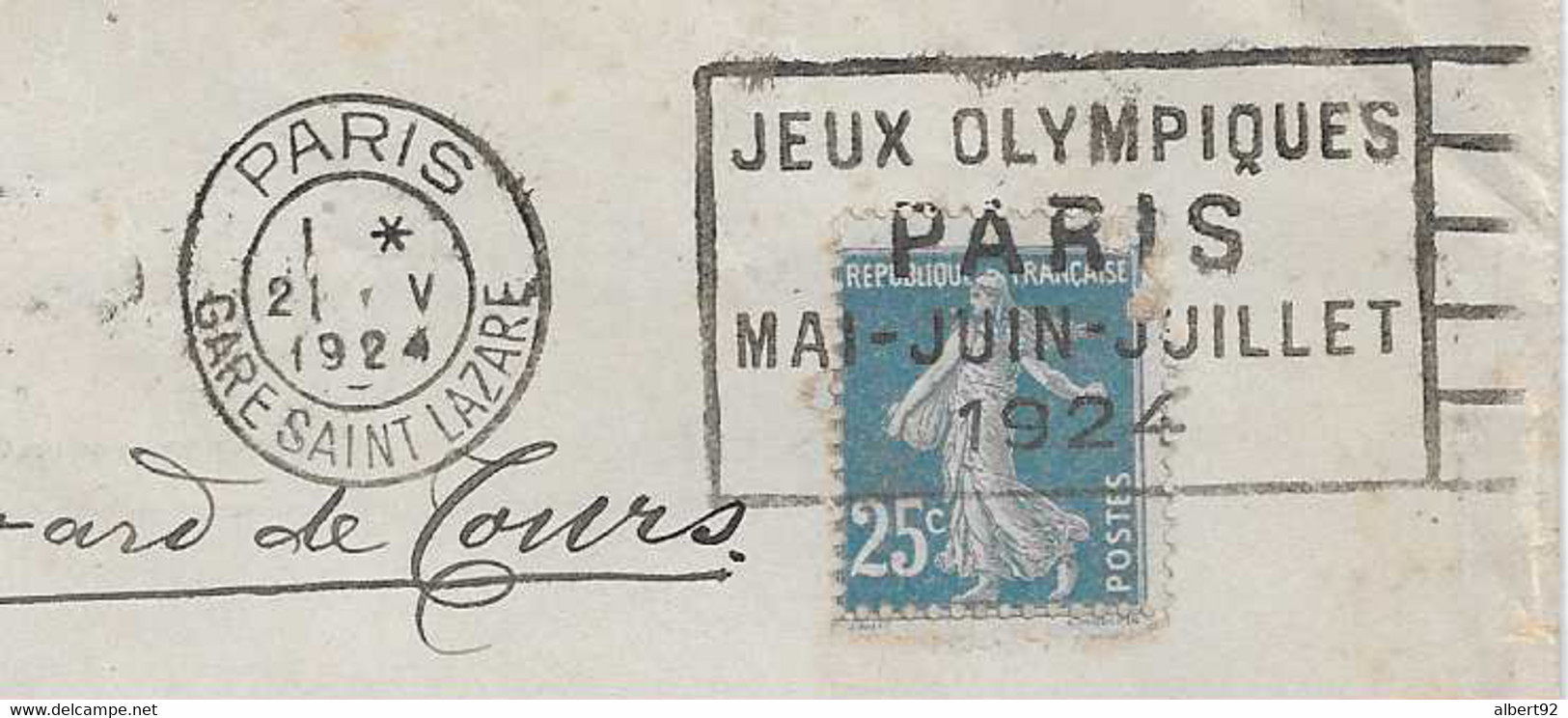 1924 Jeux Olympiques De Paris (Gare St Lazare) - Ete 1924: Paris