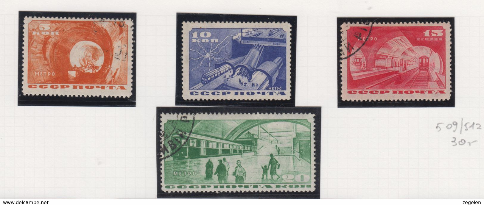 Sowjet-Unie Jaar 1935 Michel-cat.509/512 - Other & Unclassified