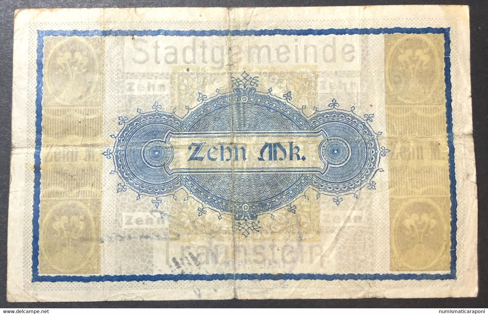 GERMANIA ALEMANIA GERMANY  10 Mark 1919 Traunstein  LOTTO 3903 - Bestuur Voor Schulden