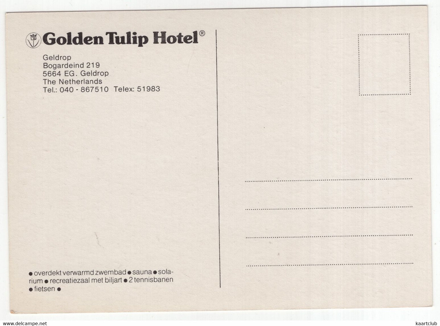 Geldrop - Golden Tulip Hotel, Bogardeind 219 - (Noord-Brabant, Nederland / Holland) - Zwembad/Piscine, Tennis - Geldrop