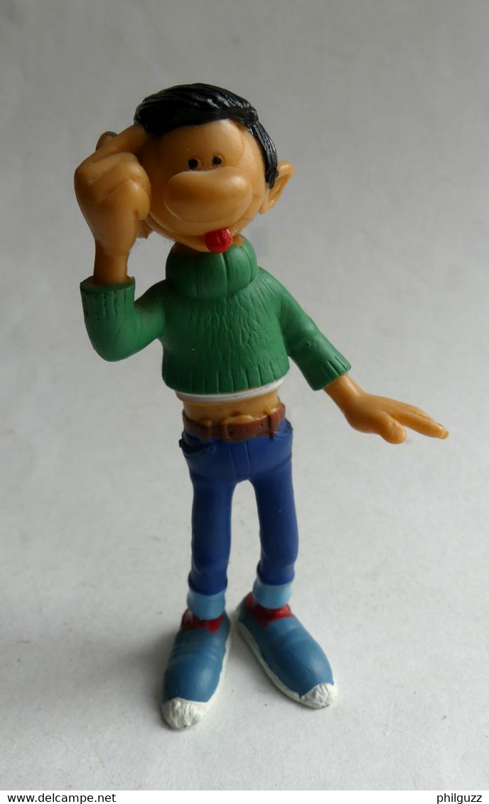 Figurine GASTON LAGAFFE à Une Idée PLASTOY 1988 - FRANQUIN 2ème Tirage Visage Couleur Du Plastique - Figuren - Kunststoff