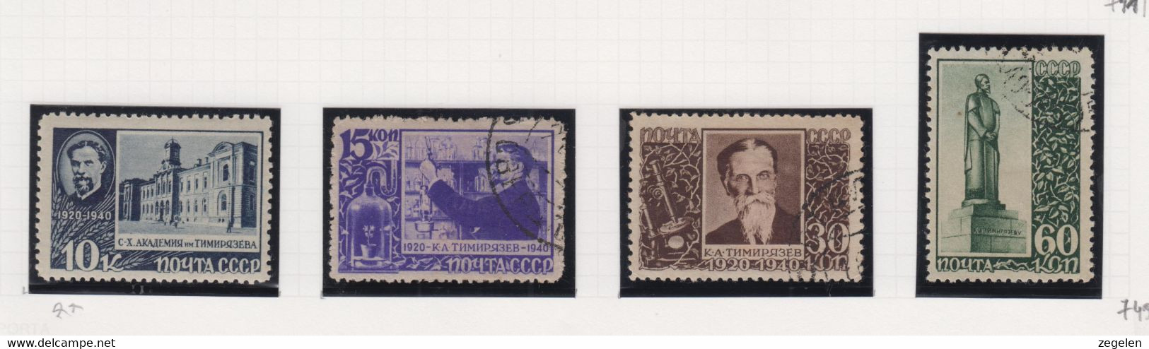 Sowjet-Unie Jaar 1939 Michel-cat 749/752 - Other & Unclassified